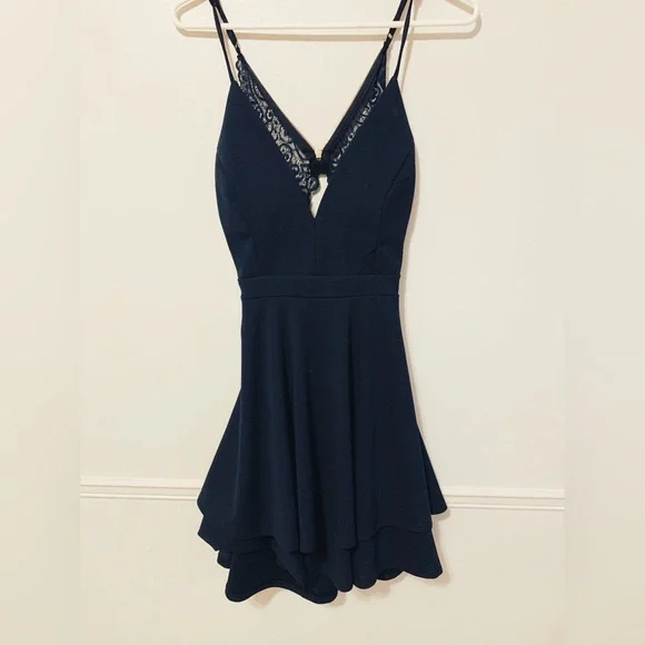 dry goods blue dress Crystal Doll Solid Satin Tube Dress at Dry Goods